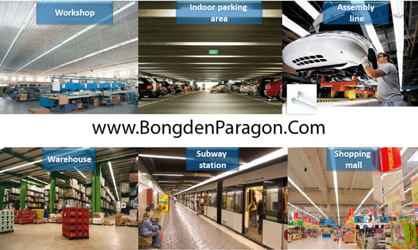 Máng đèn Paragon chống ẩm, chống bụi - cầu nối